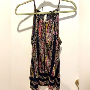 Lucky Brand, spaghetti strap shirt in BoHo print. size small